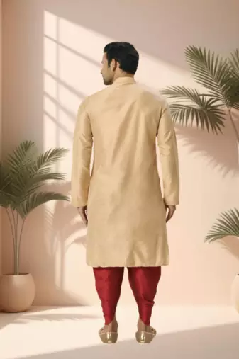 Ps fawn kurta patiala for men"s