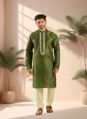 Mehendi kurta churidar for men's 2