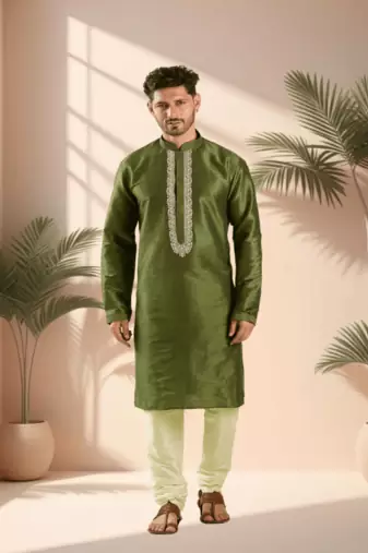 Mehendi kurta churidar for men's