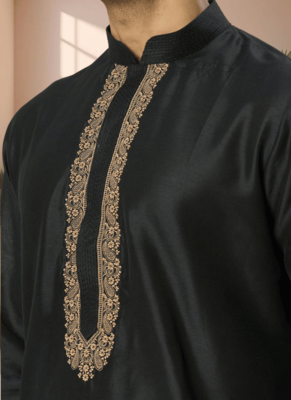 Ps black kurta patiala for men"s 3