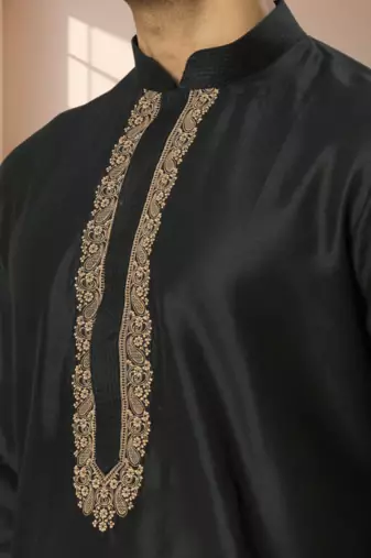 Ps black kurta patiala for men"s
