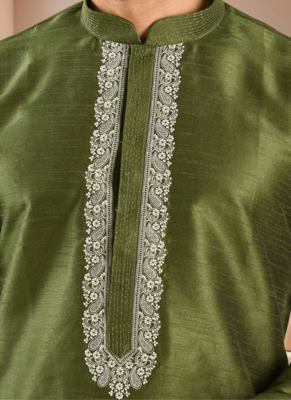 Mehendi kurta churidar for men's 3