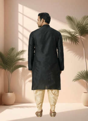 Ps black kurta patiala for men"s 4