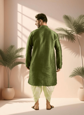 Mehendi kurta churidar for men's 4