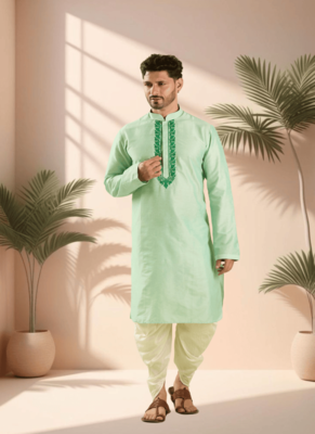 Ps green kurta patiala for men"s 2