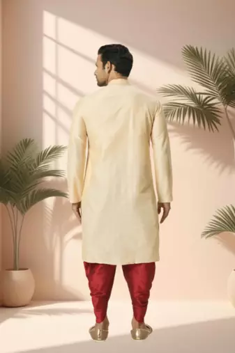 Fawn kurta churidar for men's