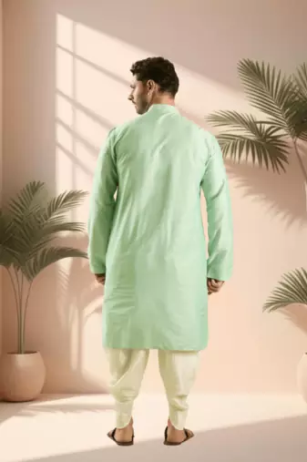 Ps green kurta patiala for men"s