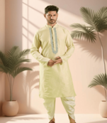 Ps fawn kurta patiala for men"s