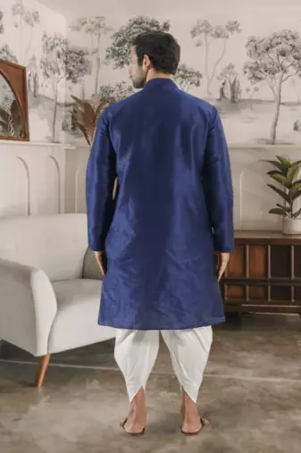 Blue kurta patiyala indian ethnic wear for men's