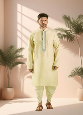 Ps fawn kurta patiala for men"s 2