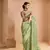 Light Green Tissue Silk Heavy Embroidery Work Border and Heavy Handworked Blouse Designer Saree