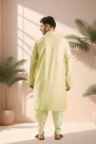 Ps fawn kurta patiala for men"s