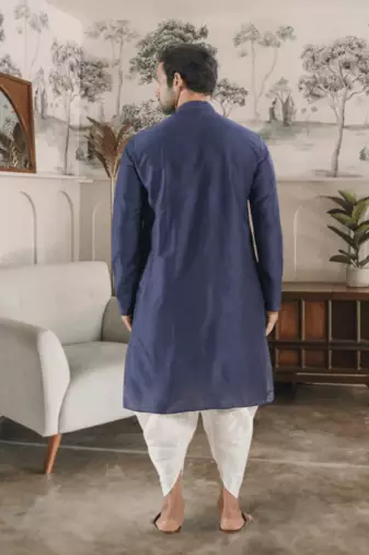 Blue kurta patiyala indian ethnic wear for men's