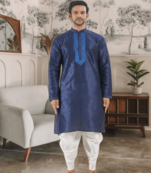 Blue kurta patiyala indian ethnic wear for men's