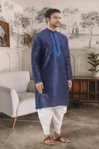 Blue kurta patiyala indian ethnic wear for men's