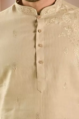Peach kurta churidar for men's