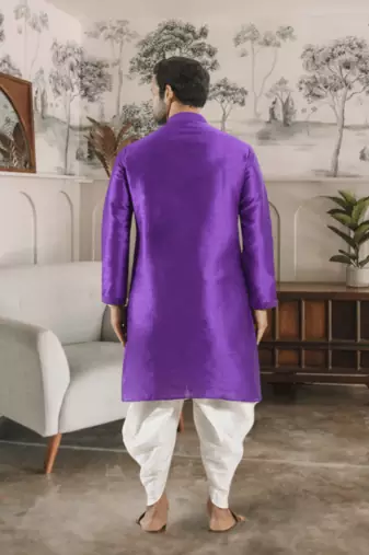 Purple kurta patiyala indian ethnic wear for men's