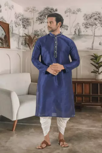 Blue kurta patiyala indian ethnic wear for men's