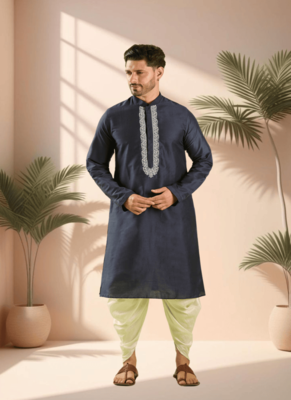Ps black kurta patiala for men"s 1