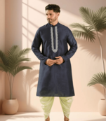 Ps black kurta patiala for men"s