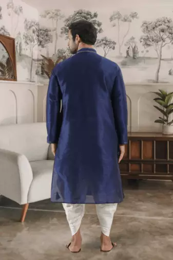 Blue kurta patiyala indian ethnic wear for men's