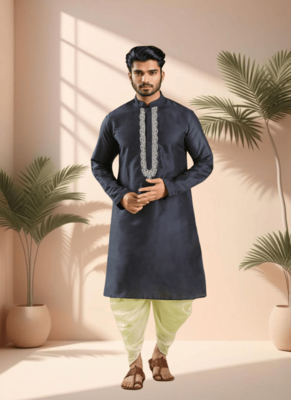 Ps black kurta patiala for men"s 2