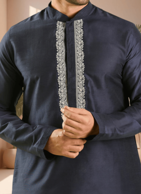 Ps black kurta patiala for men"s 3