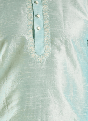 Sky blue kurta churidar for men's 3