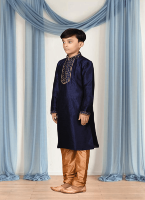 Blue kurta churidar for kid"s 2