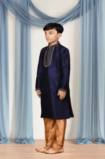 Blue kurta churidar for kid"s