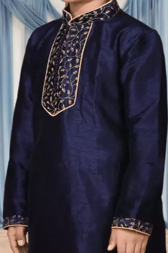 Blue kurta churidar for kid"s