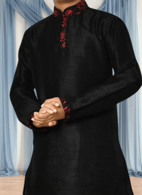 Black kurta patiala for kid"s 2