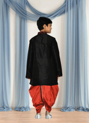 Black kurta patiala for kid"s 3