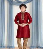Chiku churidar maroon kurta for kid"s