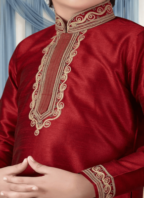 Chiku churidar maroon kurta for kid"s 2