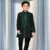 Black churidar green kurta for kid"s