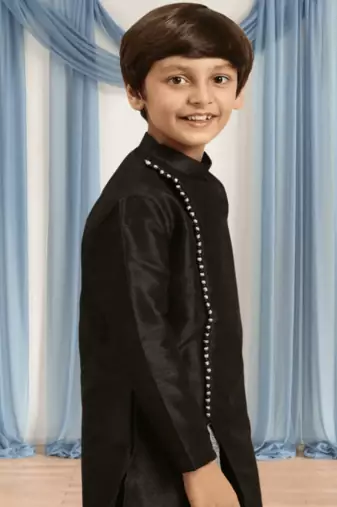 Black churidar black kurta for kid"s
