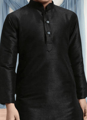 Black churidar black kurta for kid"s 2