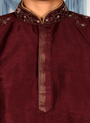 Chiku churidar maroon kurta for kid"s 2