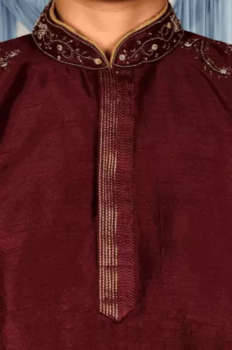 Chiku churidar maroon kurta for kid"s