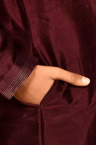 Chiku churidar maroon kurta for kid"s