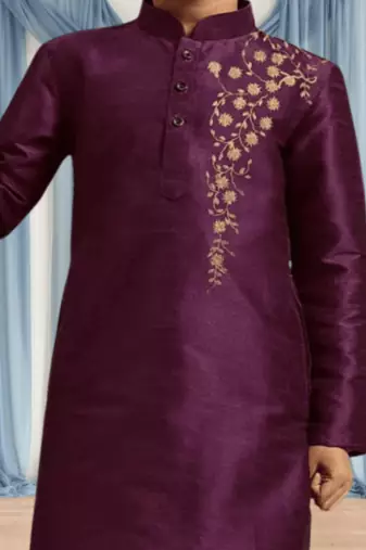 Purple churidar purple kurta for kid"s