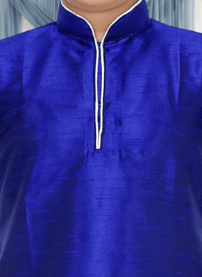 Off white patiala blue kurta for kid"s 2