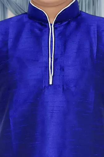 Off white patiala blue kurta for kid"s