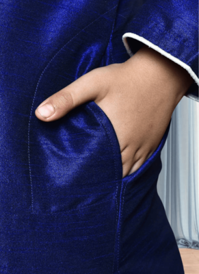 Off white patiala blue kurta for kid"s 4