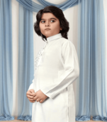 Off white churidar white kurta for kid"s