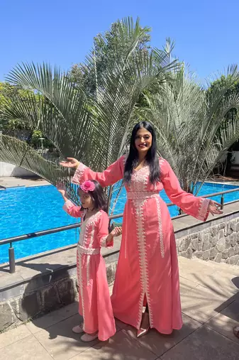 Henna Tea Party Jalabiya Ethnic Arabic Kaftan Dress
