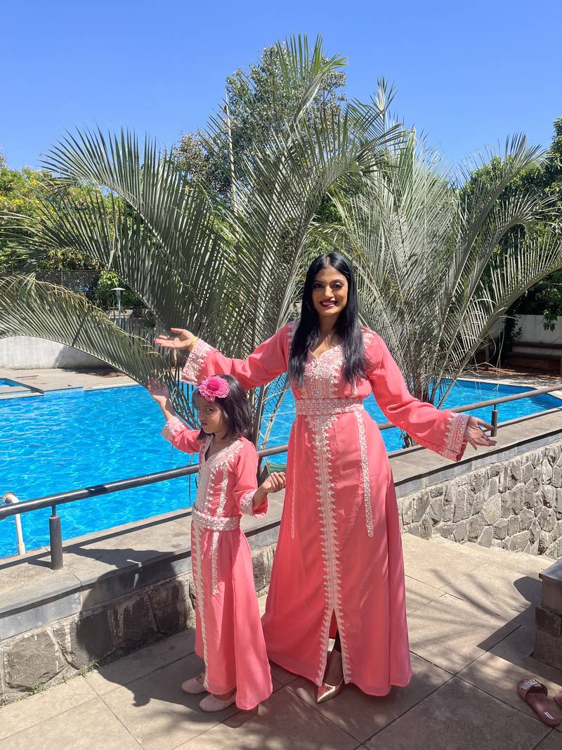 Henna Tea Party Jalabiya Ethnic Arabic Kaftan Dress