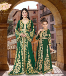 Traditional Kaftan Handcrafted Arabian Djellaba Khaleeji Thobe Mother + Daughter Set