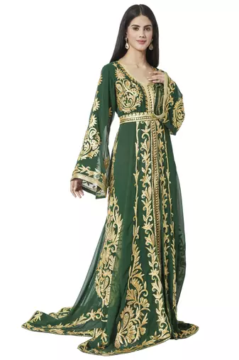 Traditional Kaftan Handcrafted Arabian Djellaba Khaleeji Thobe Mother + Daughter Set